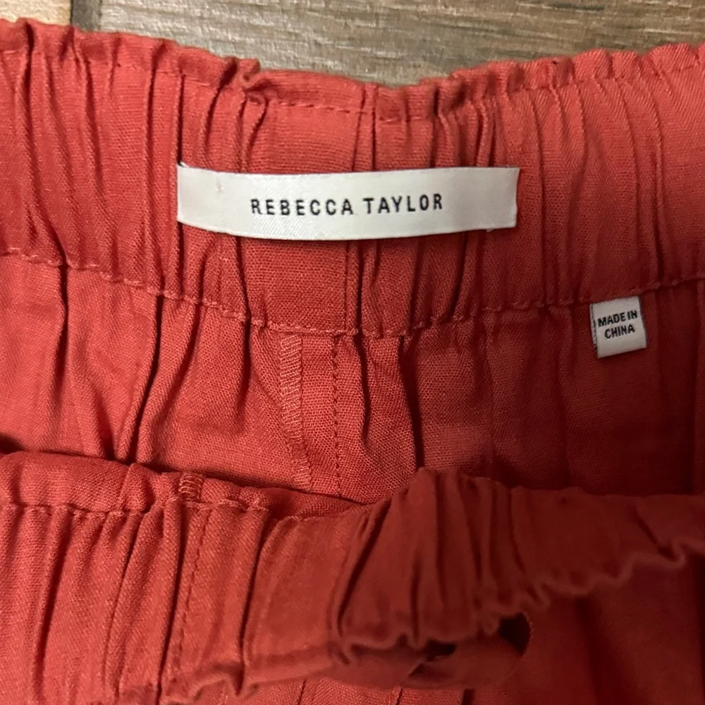 Rebecca Taylor High Waist Rust Shorts - Picture 2 of 5